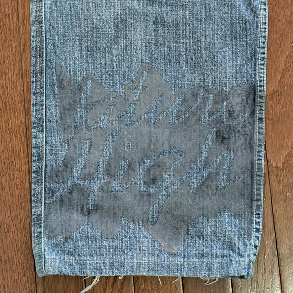 Y2K Baggy Ecko 'Natural High' Embroidered Jeans - Size 37x31 - Picture 2 of 7